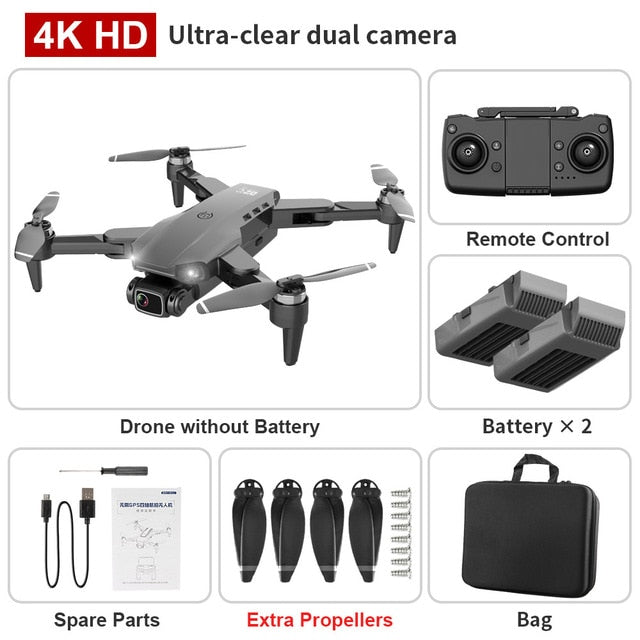 new L900 pro 4K HD dual camera with GPS 5G WIFI FPV real-time transmission brushless motor rc distance 1.2km professional drone freeshipping - Etreasurs