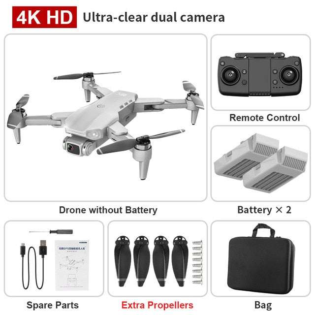 new L900 pro 4K HD dual camera with GPS 5G WIFI FPV real-time transmission brushless motor rc distance 1.2km professional drone freeshipping - Etreasurs