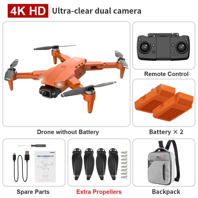 new L900 pro 4K HD dual camera with GPS 5G WIFI FPV real-time transmission brushless motor rc distance 1.2km professional drone freeshipping - Etreasurs