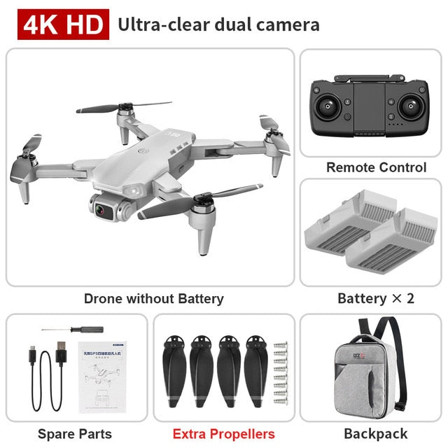 new L900 pro 4K HD dual camera with GPS 5G WIFI FPV real-time transmission brushless motor rc distance 1.2km professional drone freeshipping - Etreasurs