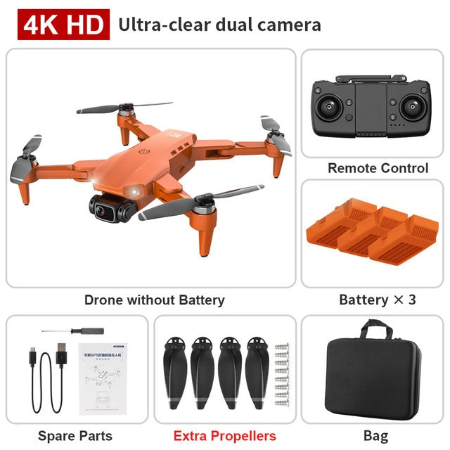 new L900 pro 4K HD dual camera with GPS 5G WIFI FPV real-time transmission brushless motor rc distance 1.2km professional drone freeshipping - Etreasurs