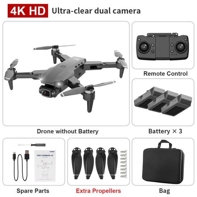 new L900 pro 4K HD dual camera with GPS 5G WIFI FPV real-time transmission brushless motor rc distance 1.2km professional drone freeshipping - Etreasurs