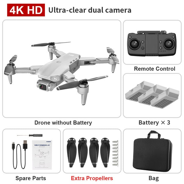 new L900 pro 4K HD dual camera with GPS 5G WIFI FPV real-time transmission brushless motor rc distance 1.2km professional drone freeshipping - Etreasurs