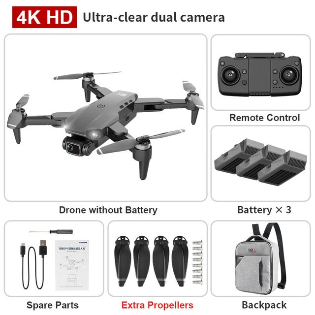 new L900 pro 4K HD dual camera with GPS 5G WIFI FPV real-time transmission brushless motor rc distance 1.2km professional drone freeshipping - Etreasurs