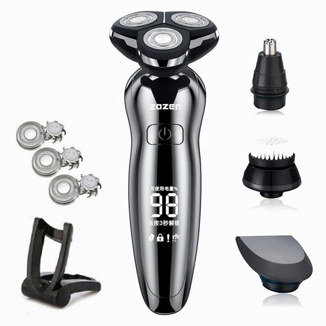 Electric Razor Electric Shaver Rechargeable Shaving Machine for Men Beard Razor Wet-Dry Dual Use Water Proof Fast Charging freeshipping - Etreasurs