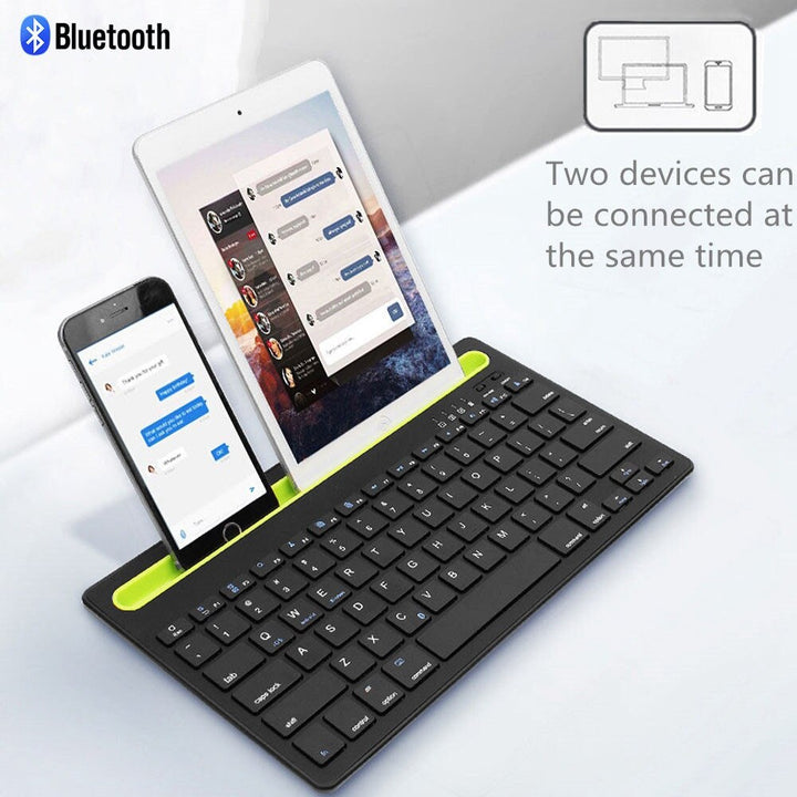 Bluetooth Wireless Computer Keyboard Mini Slim BT 3.0  Keypad Portable Keybord For PC iPad Apple Connect 2 Device Simultaneously freeshipping - Etreasurs