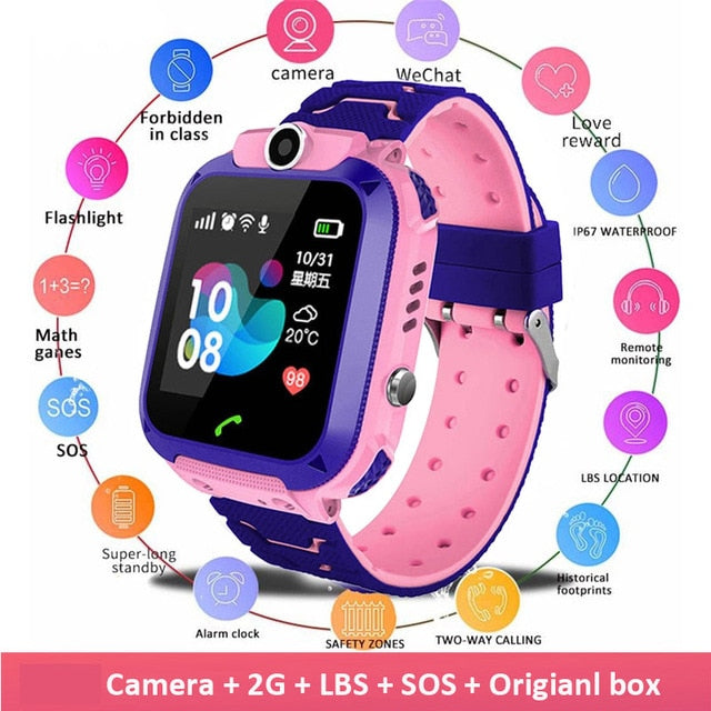 Q19 Kids Smart Watch LBS Position Q12 Baby Smart Watch Dual Camera SOS Phone Watch Voice Chat Smartwatch Children's Watch Gift freeshipping - Etreasurs
