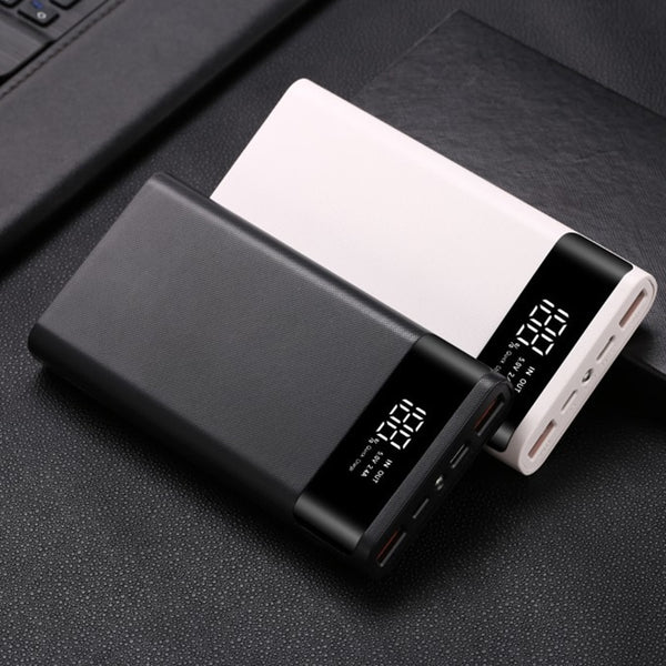 Portable Dual USB DIY Powerbank Case 6x18650 Battery LED Light Charging Digital Display Power Bank Shell Kit External Charger freeshipping - Etreasurs