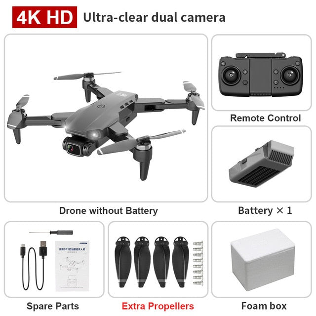 new L900 pro 4K HD dual camera with GPS 5G WIFI FPV real-time transmission brushless motor rc distance 1.2km professional drone freeshipping - Etreasurs