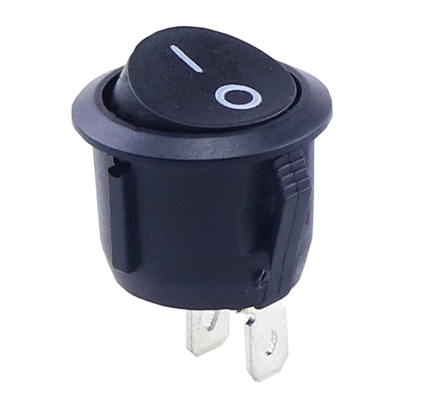 1pc Red Black White ON/OFF Round Rocker Toggle Switch 6A/250VAC 10A 125VAC Power switch cap with Plastic Push Button Switch 2PIN freeshipping - Etreasurs