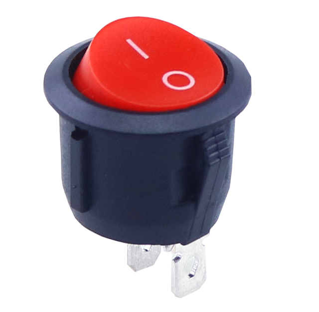 1pc Red Black White ON/OFF Round Rocker Toggle Switch 6A/250VAC 10A 125VAC Power switch cap with Plastic Push Button Switch 2PIN freeshipping - Etreasurs