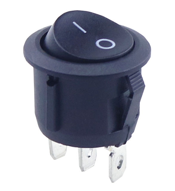 1pc Red Black White ON/OFF Round Rocker Toggle Switch 6A/250VAC 10A 125VAC Power switch cap with Plastic Push Button Switch 2PIN freeshipping - Etreasurs