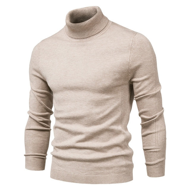 New Winter Turtleneck Thick Mens Sweaters Casual Turtle Neck Solid Color Quality Warm Slim Turtleneck Sweaters Pullover Men freeshipping - Etreasurs