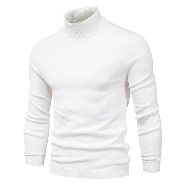 New Winter Turtleneck Thick Mens Sweaters Casual Turtle Neck Solid Color Quality Warm Slim Turtleneck Sweaters Pullover Men freeshipping - Etreasurs