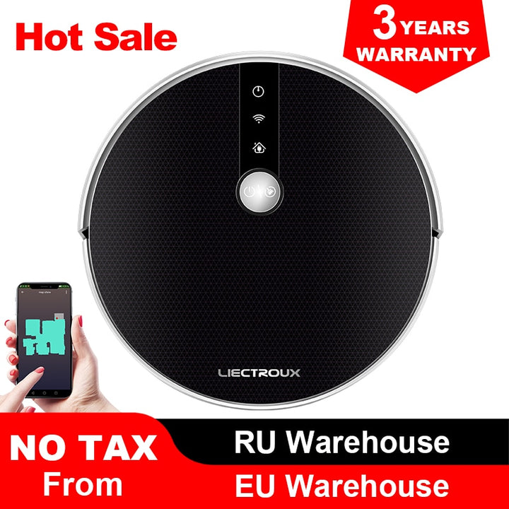 LIECTROUX C30B Robot Vacuum Cleaner Smart Mapping,App & Voice Control,4000Pa Suction,Wet Mopping,Floor Carpet Cleaning,Disinfect freeshipping - Etreasurs