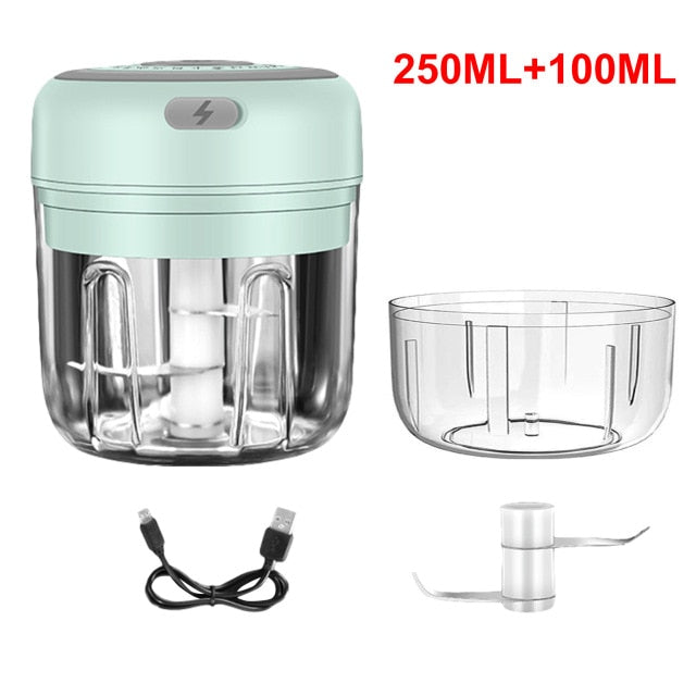 Electric Food Crusher Mini Garlic Press Garlic Crusher Vegetable Chopper For Kitchen Crushed Garlic Crushed Ginger Crushed Chili freeshipping - Etreasurs