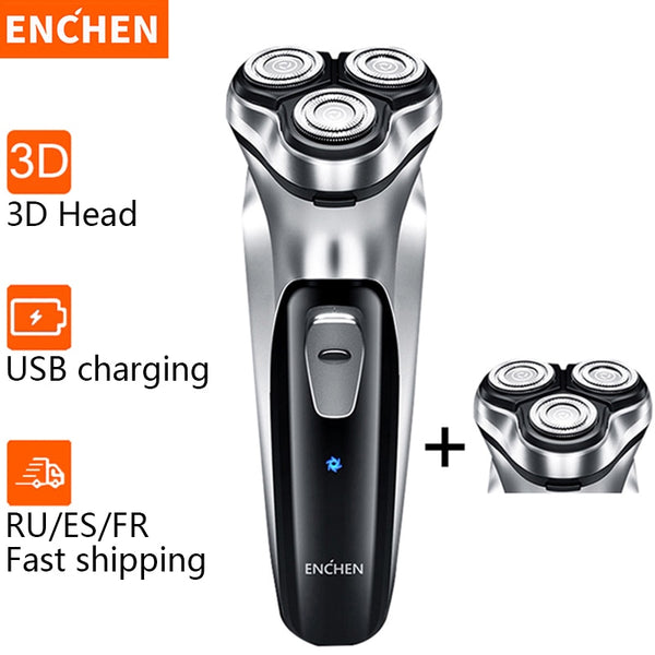 Enchen Electric Shaver Men's Razor Beard Trimmer shaver for men  3 blades portable beard trimmer cutting machine for sideburns 5 freeshipping - Etreasurs