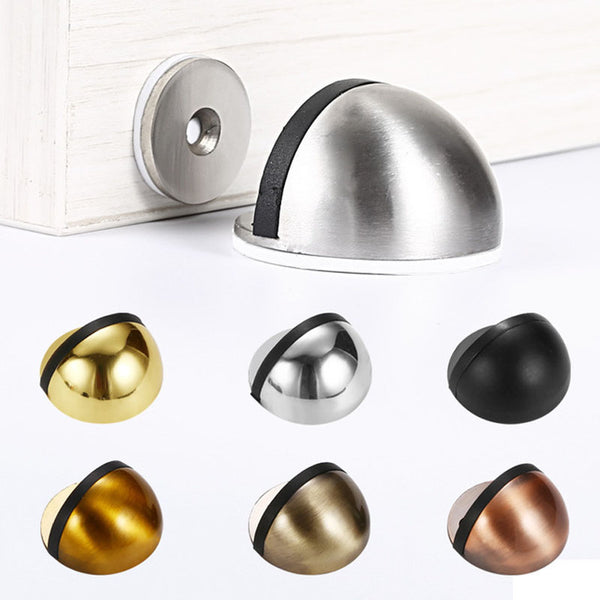 Stainless Steel  magnetic door stopper dual catch no punching  door bumper  wedge wall door stopper freeshipping - Etreasurs