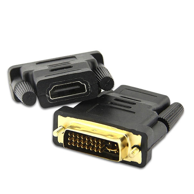 DVI to HDMI-compatible Adapter Bi-directional DVI D 24+1 24+5 Male Cable Connector HDMI-compatible Converter HDTV Projector freeshipping - Etreasurs