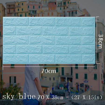 70x38cm 3D Wall Stickers Self Adhesive Foam Brick Room Decor DIY 3D Wallpaper Wall Decor Living Wall Sticker For Kids Room freeshipping - Etreasurs