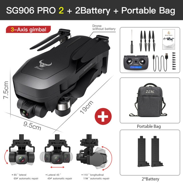 SG906 Pro 2 / SG906 MAX GPS Drone with Wifi 4K HD Camera 3-Axis Gimbal Brushless Professional Quadcopter Obstacle Avoidance Dron freeshipping - Etreasurs