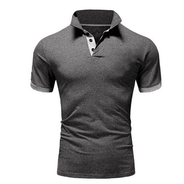 Covrlge PoloShirt Men Summer Stritching Business Clothes Luxury Men Tee Shirt Men's Shorts Sleeve Poloshirt Brand Polos MTP129 freeshipping - Etreasurs