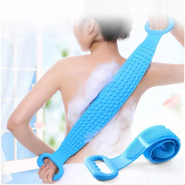 NEW Magic Silicone Brushes Bath Towels Rubbing Back Mud Peeling Body Massage Shower Extended Scrubber Skin Clean Artifacts freeshipping - Etreasurs