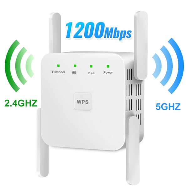 5Ghz Wireless WiFi Repeater 1200Mbps Router Wifi Booster 2.4G Wifi Long Range Extender 5G Wi-Fi Signal Amplifier Repeater Wifi freeshipping - Etreasurs