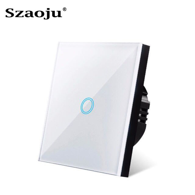 Szaoju EU Touch Switch LED Crystal Glass Panel Wall Lamp Light Switch 1/2/3 Gang AC100-240V LED Sensor Switches Interruttore freeshipping - Etreasurs