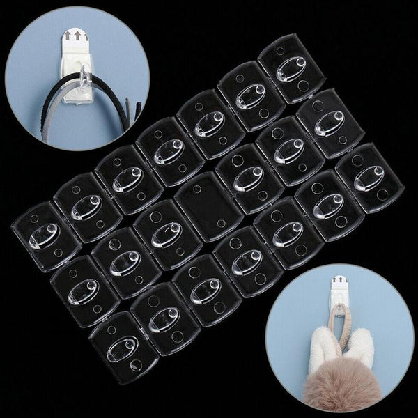 6/20pcs Small Size Transparent Removable Hook Strong Seamless Christmas Cable Clamp Adhesive Hook Kitchen Wall Bedroom Wall Rack freeshipping - Etreasurs