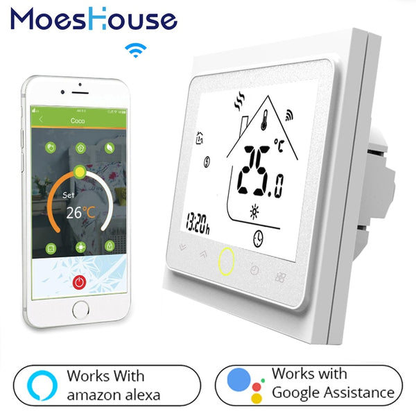 WiFi Smart Thermostat Temperature Controller for Water/Electric floor Heating Water/Gas Boiler Works with Alexa Google Home freeshipping - Etreasurs