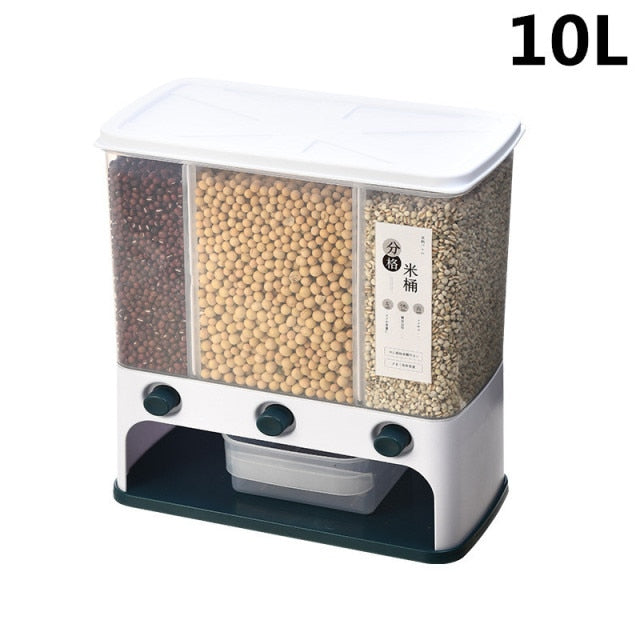 Kitchen Container 5KG 10KG Bucket Nano Insect-Proof Moisture-Proof Rice Box Grain Sealed Jar Home Storage Pet Dog Food Store Box freeshipping - Etreasurs