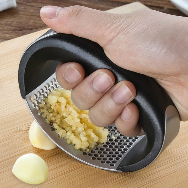 Stainless Garlic Press Household Press Squeezer Manual Gralic Press Device Handheld Ginger Garlic Tools Kitchen Accessories freeshipping - Etreasurs