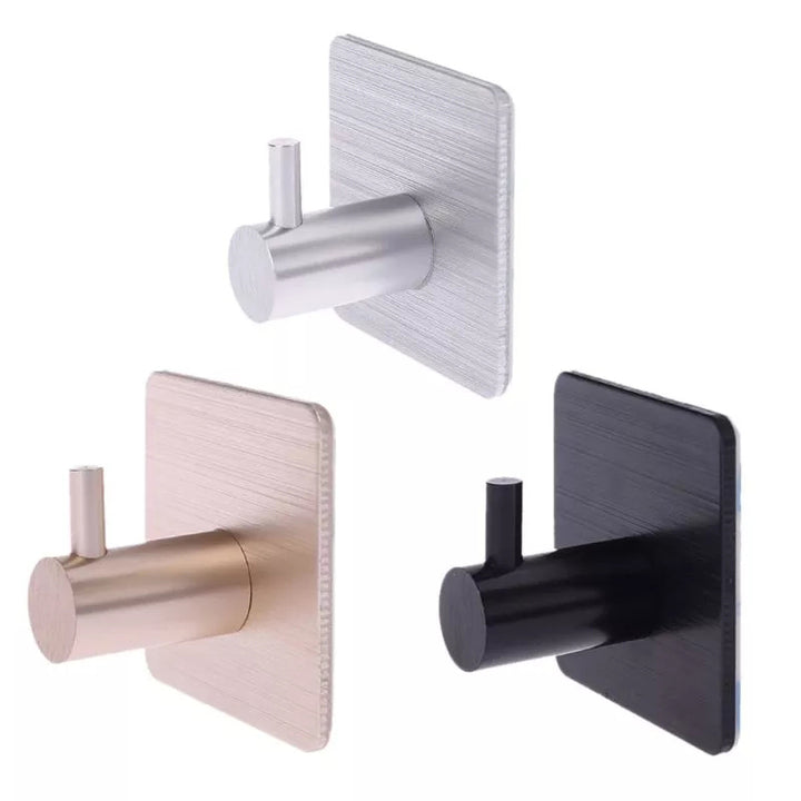 Stainless Steel Self Adhesive Wall Coat Rack Key Holder Rack Towel Hooks Clothes Rack Hanging Hooks Bathroom Accessories freeshipping - Etreasurs