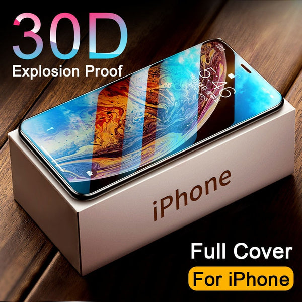 30D Full Cover Tempered Glass on For iphone 11 12 13 PRO MAX Screen Protector Protective Glass On iphone 11 12 X XR XS MAX Glass freeshipping - Etreasurs