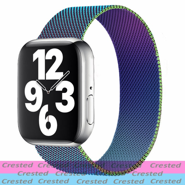 Strap For Apple watch band 44mm 40mm 38mm 42mm metal Magnetic Loop correa Accessories bracelet iWatch serie 4 3 SE 6 7 45mm 41mm freeshipping - Etreasurs