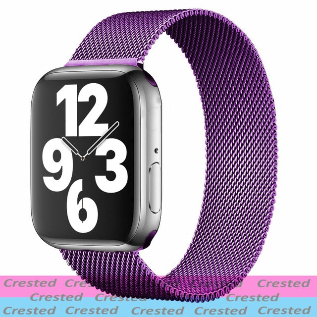 Strap For Apple watch band 44mm 40mm 38mm 42mm metal Magnetic Loop correa Accessories bracelet iWatch serie 4 3 SE 6 7 45mm 41mm freeshipping - Etreasurs