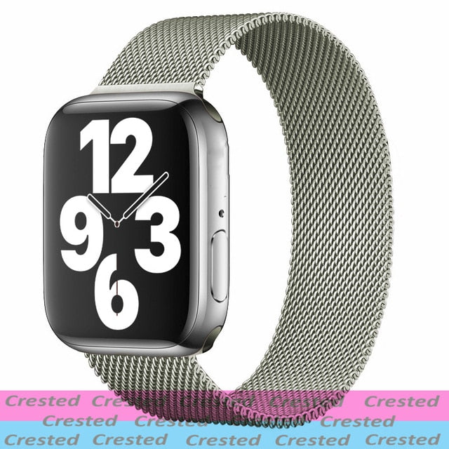 Strap For Apple watch band 44mm 40mm 38mm 42mm metal Magnetic Loop correa Accessories bracelet iWatch serie 4 3 SE 6 7 45mm 41mm freeshipping - Etreasurs