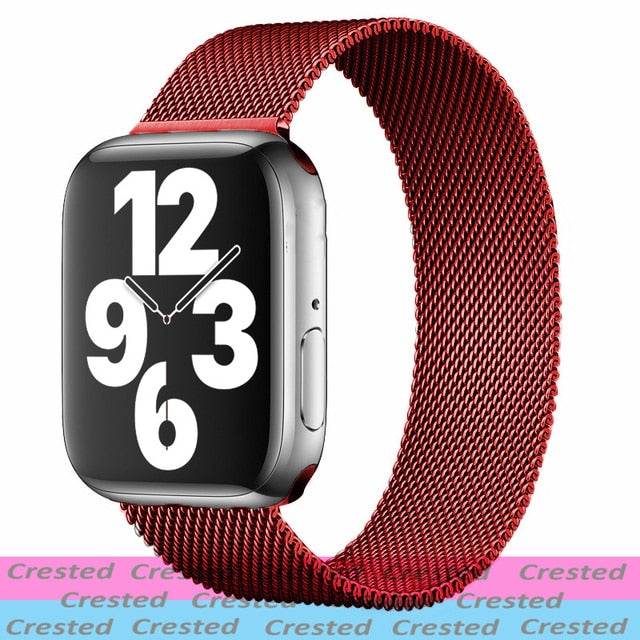 Strap For Apple watch band 44mm 40mm 38mm 42mm metal Magnetic Loop correa Accessories bracelet iWatch serie 4 3 SE 6 7 45mm 41mm freeshipping - Etreasurs