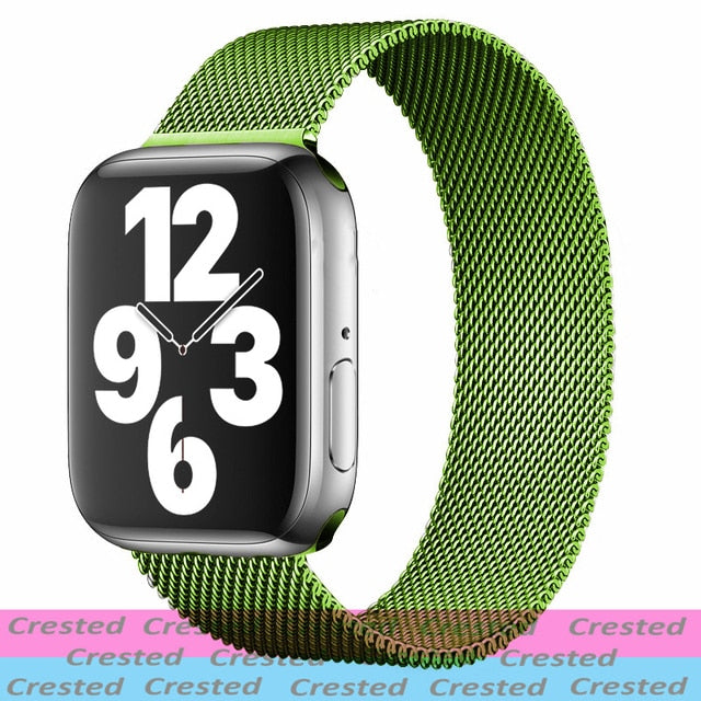 Strap For Apple watch band 44mm 40mm 38mm 42mm metal Magnetic Loop correa Accessories bracelet iWatch serie 4 3 SE 6 7 45mm 41mm freeshipping - Etreasurs