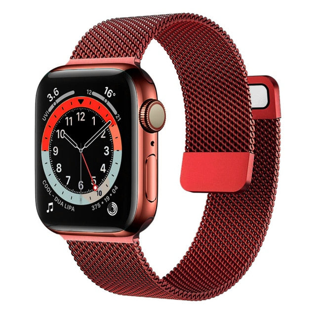 Strap For Apple watch Band 44mm 40mm 38mm 42mm Accessories Magnetic Loop smartwatch bracelet iWatch serie 3 4 5 6 se 7 45mm 41mm freeshipping - Etreasurs