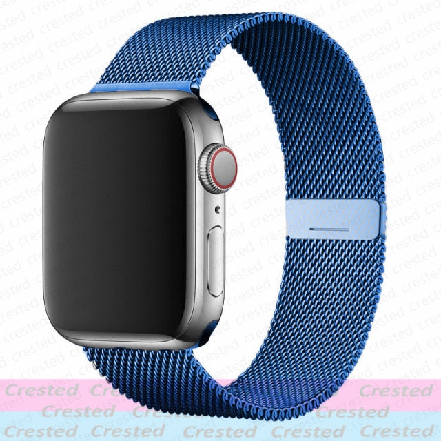 Magnetic Loop Strap For Apple watch Band 44mm 40mm 45mm 41mm 42mm 38mm Stainless steel correa bracelet iWatch serie 3 4 5 6 se 7 freeshipping - Etreasurs