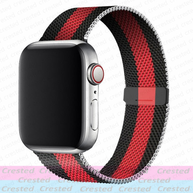 Magnetic Loop Strap For Apple watch Band 44mm 40mm 45mm 41mm 42mm 38mm Stainless steel correa bracelet iWatch serie 3 4 5 6 se 7 freeshipping - Etreasurs