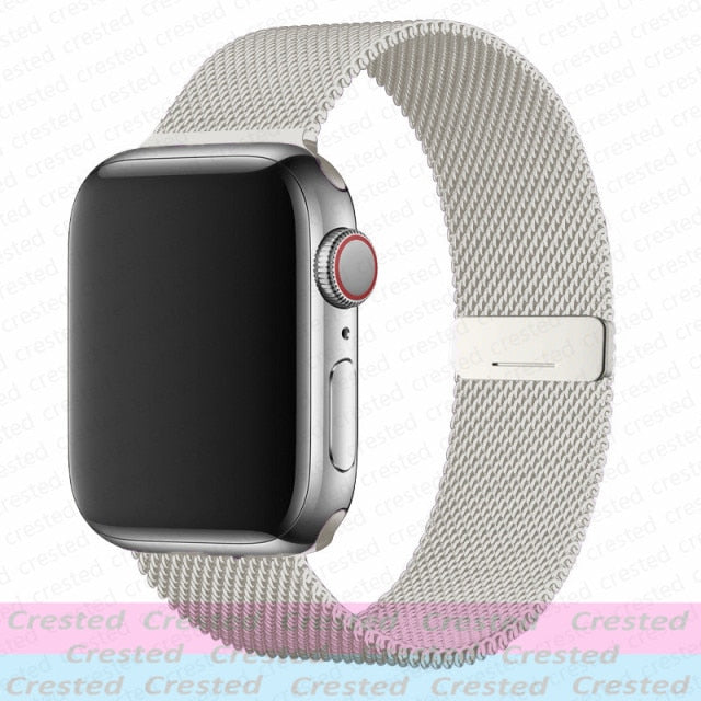 Magnetic Loop Strap For Apple watch Band 44mm 40mm 45mm 41mm 42mm 38mm Stainless steel correa bracelet iWatch serie 3 4 5 6 se 7 freeshipping - Etreasurs