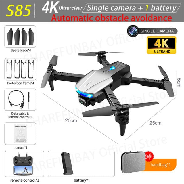 New S85 Pro Rc Mini Drone 4k Profesional HD Dual Camera Fpv Drones With infrared obstacle avoidance Rc Helicopter Quadcopter Toy freeshipping - Etreasurs