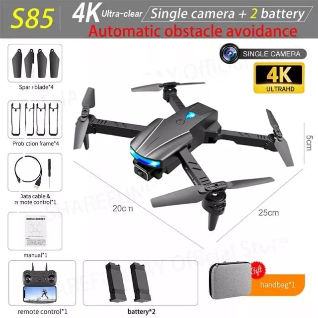 New S85 Pro Rc Mini Drone 4k Profesional HD Dual Camera Fpv Drones With infrared obstacle avoidance Rc Helicopter Quadcopter Toy freeshipping - Etreasurs