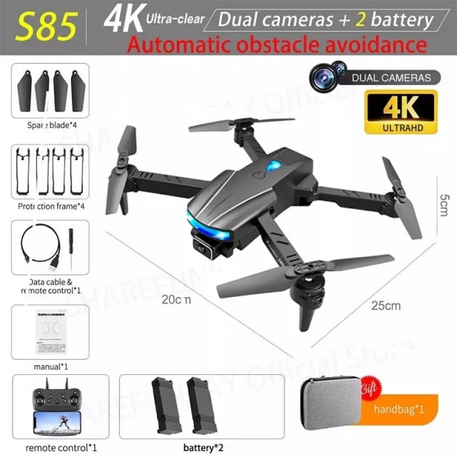 New S85 Pro Rc Mini Drone 4k Profesional HD Dual Camera Fpv Drones With infrared obstacle avoidance Rc Helicopter Quadcopter Toy freeshipping - Etreasurs