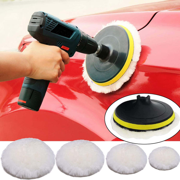 3/4/5/6/7 Inches Imitated Wool Polishing Disc Car Beauty Waxing Self-Adhesive Disc Wool Sponge Pad Auto Polisher Paint Care freeshipping - Etreasurs