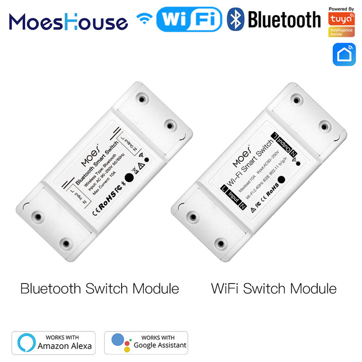 Mouehouse DIY Bluetooth Wi-Fi Smart Light Switch  Timer Smart Life APP Wireless Remote Control Works with Alexa Google Home freeshipping - Etreasurs