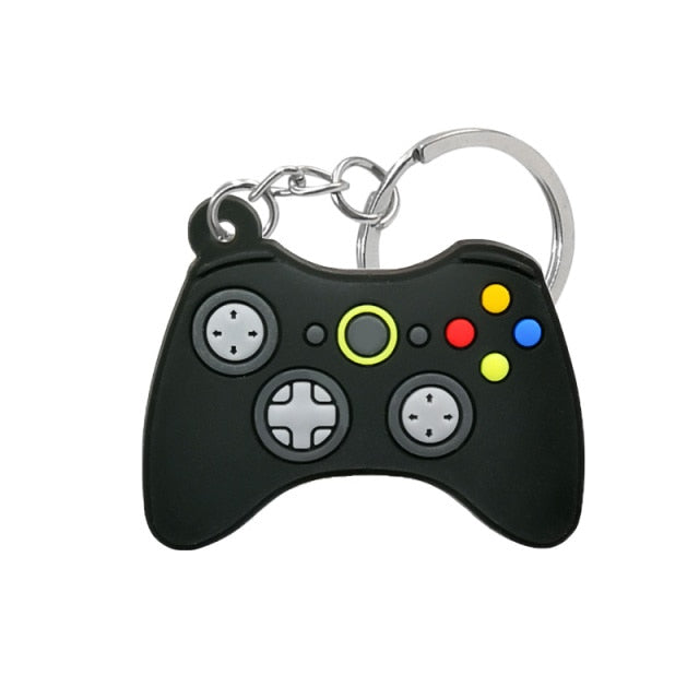 1PCS PVC new style Game Machine Keychain &amp; Keyring Cute Gamepad Joystick Key Chain Keychains Bag Car Hanging fit men boy keys freeshipping - Etreasurs